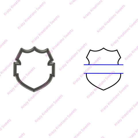 Police Badge Plaque Cookie Cutter