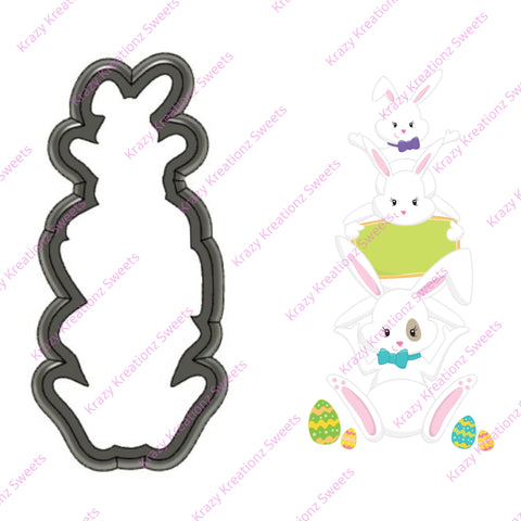 Stacked Bunny Cookie Cutter