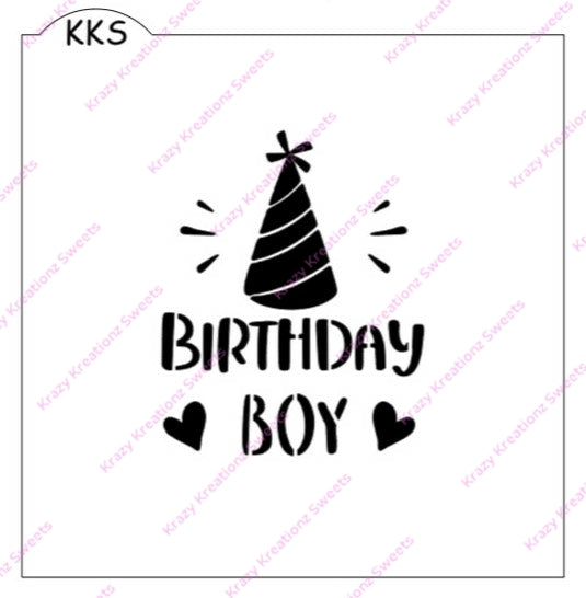 Birthday Boy Stencil