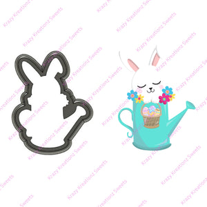 Bunny Watering Can Cookie Cutter