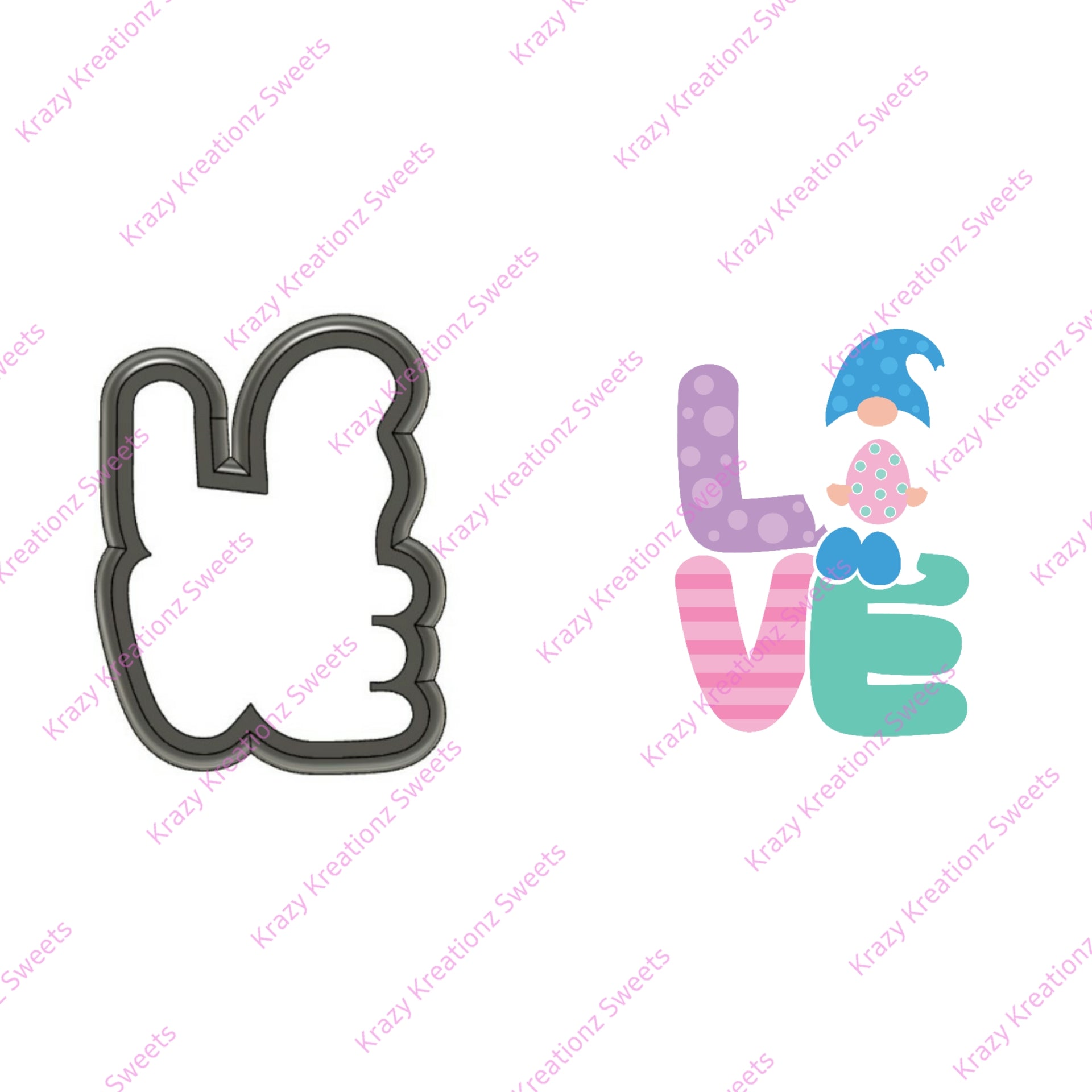 Easter Love Gnome Cookie Cutter