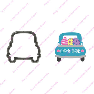 Back of Easter Truck Cookie Cutter