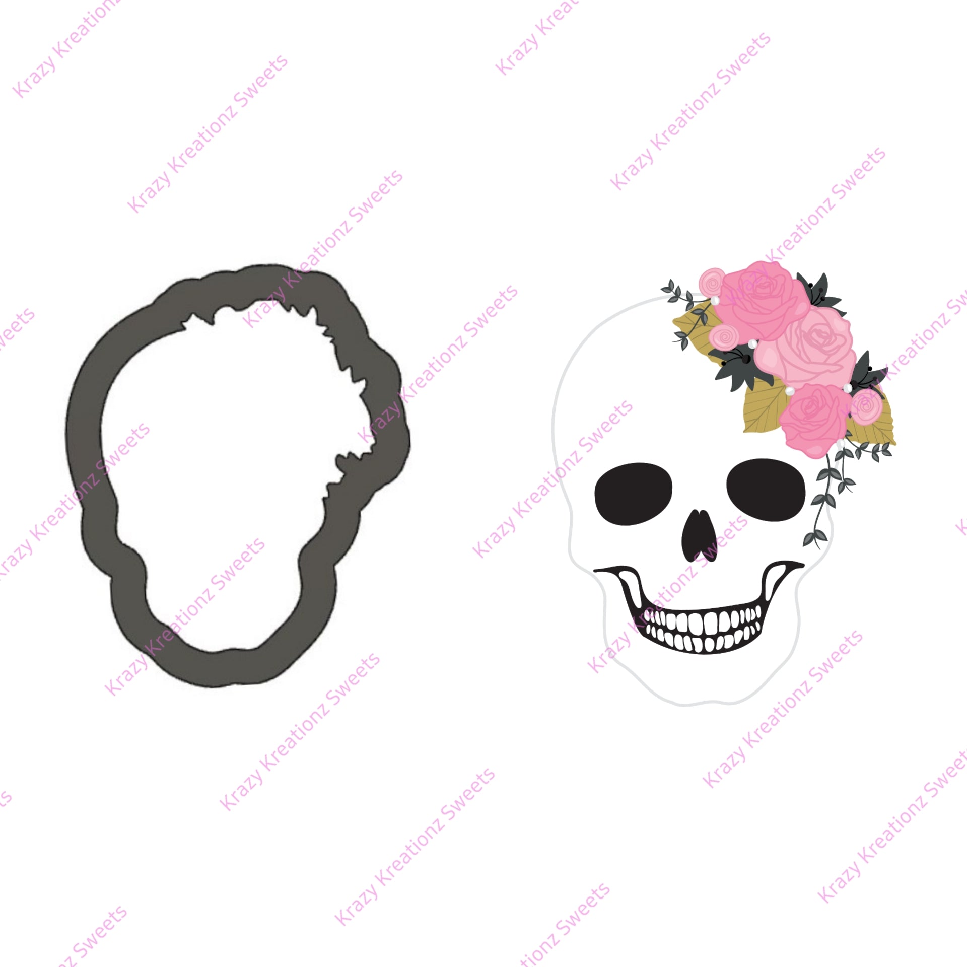 Flower Skull Cookie Cutter
