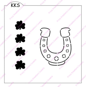 Paint Your Own Cookie Lucky Horseshoe Palette Stencil