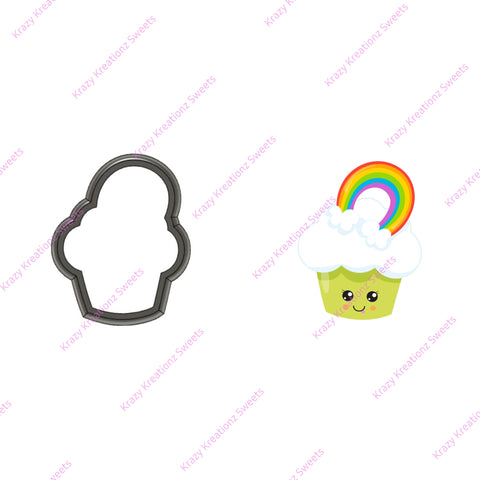 Rainbow Cupcake Cookie Cutter