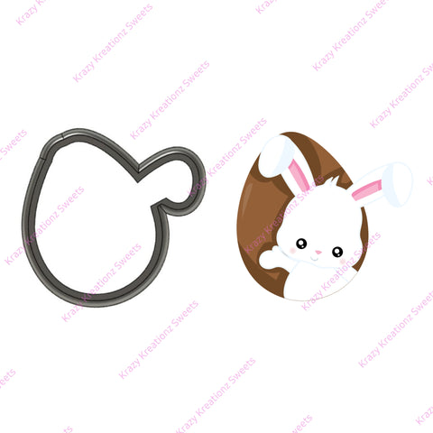 Waiving Bunny Cookie Cutter