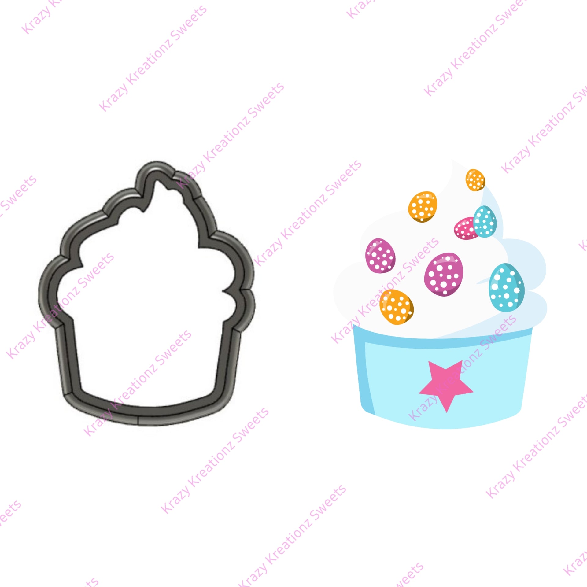 Easter Egg Cupcake Cookie Cutter