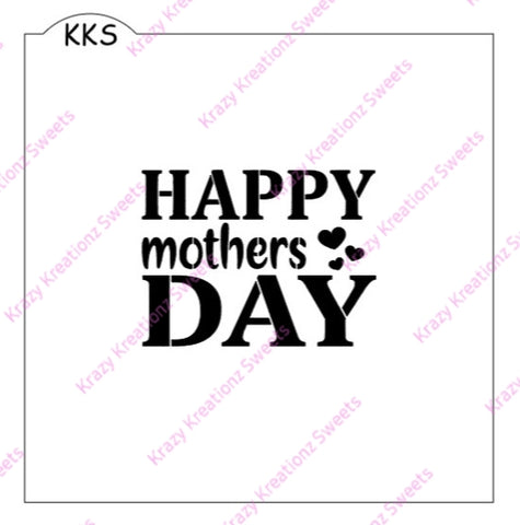 Happy Mothers Day Cookie Stencil