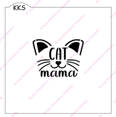 Cat Mama Cookie Stencil