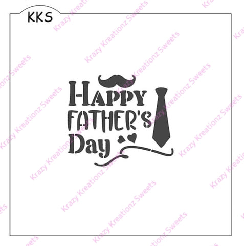 Happy Fathers Day Cookie Stencil