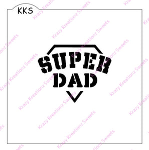 Super Dad Cookie Stencil