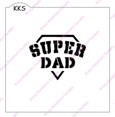 Super Dad Cookie Stencil