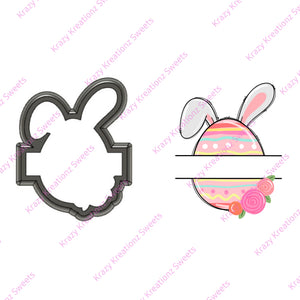 Flower Bunny Egg Plaque Cookie Cutter