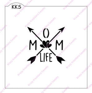 Mom Life Cookie Stencil