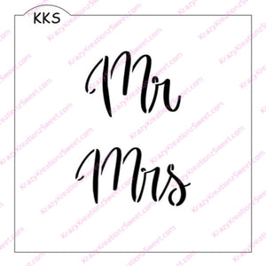 Mr amd Mrs 2-in-1 Cookie Stencil