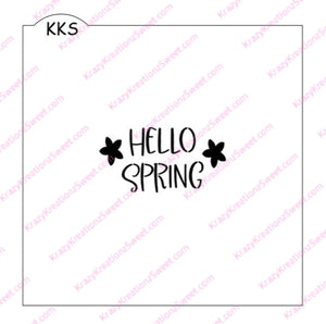 Hello Spring Cookie Stencil