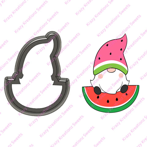 Gnome On Watermelon Cookie Cutter