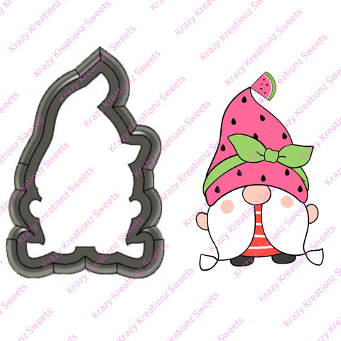 Bow Watermelon Gnome Cookie Cutter