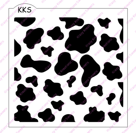 Cow Print Cookie Stencil