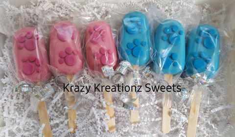 Paw Print Cakesicles