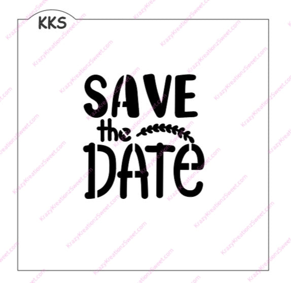Save The Date Cookie Stencil