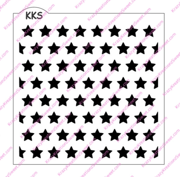 Lined Stars Cookie Stencil