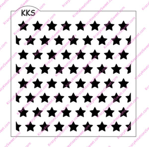Lined Stars Cookie Stencil