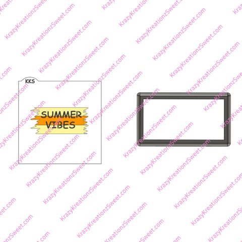Summer Vibes 3 Layer Stencil & Cookie Cutter Set