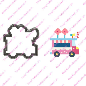 Cotton Candy Truck Cookie Cutter