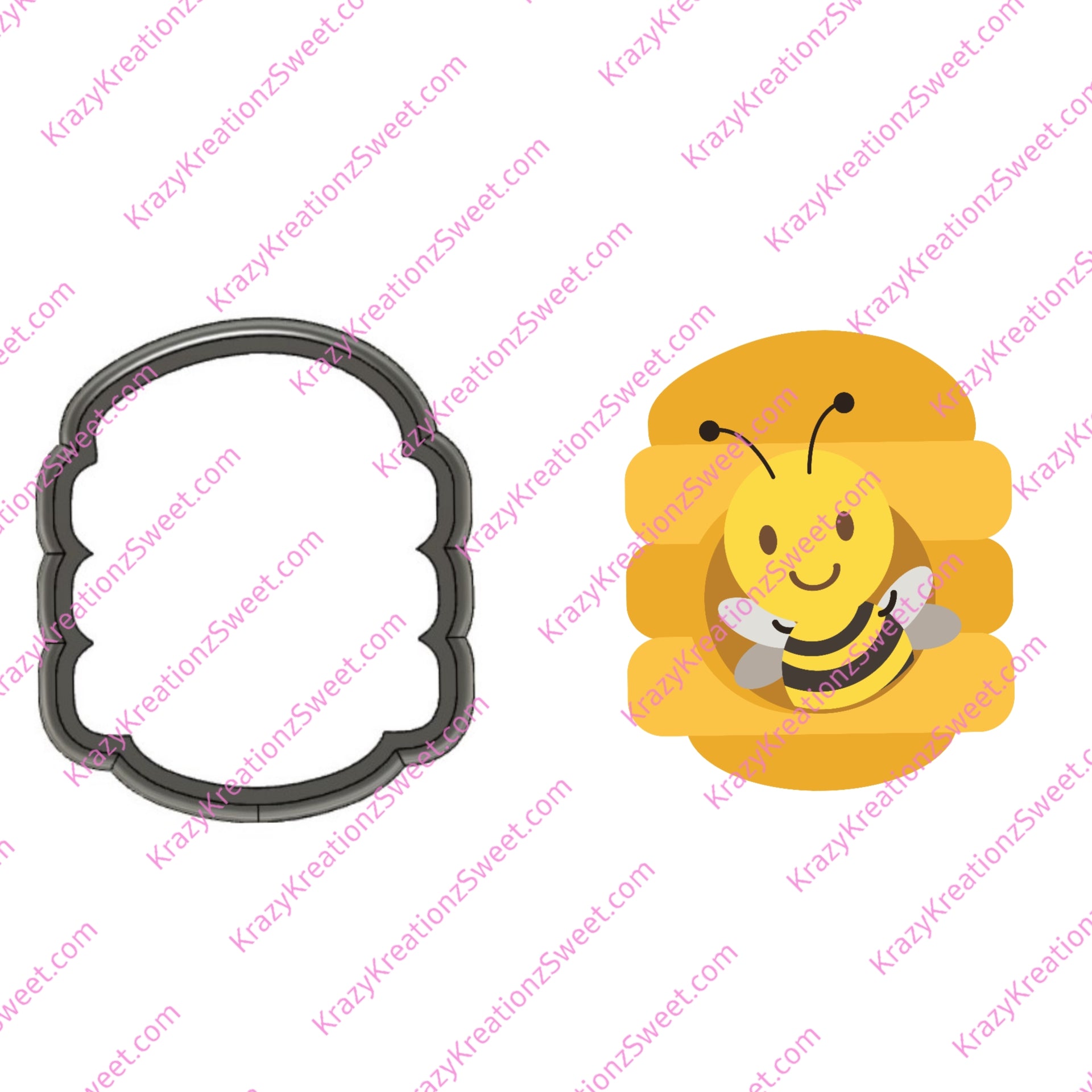 Bee in Hive Cookie Cutter