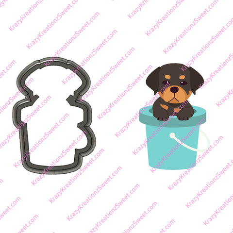 Dog In A Bucket Cookie Cutter