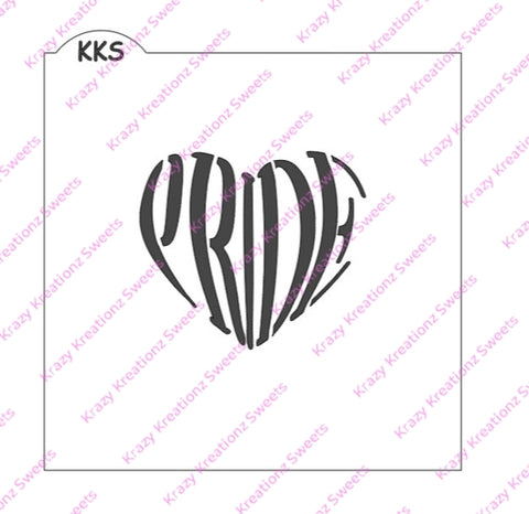 Pride Heart Cookie Stencil