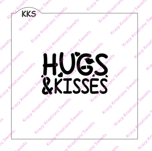 Hugs & Kisses Cookie Stencil