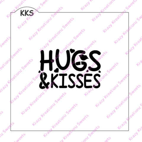 Hugs & Kisses Cookie Stencil