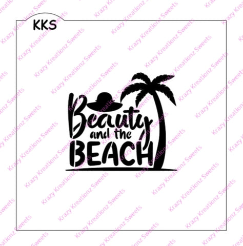 Beauty and The Beach Cookie Stencil