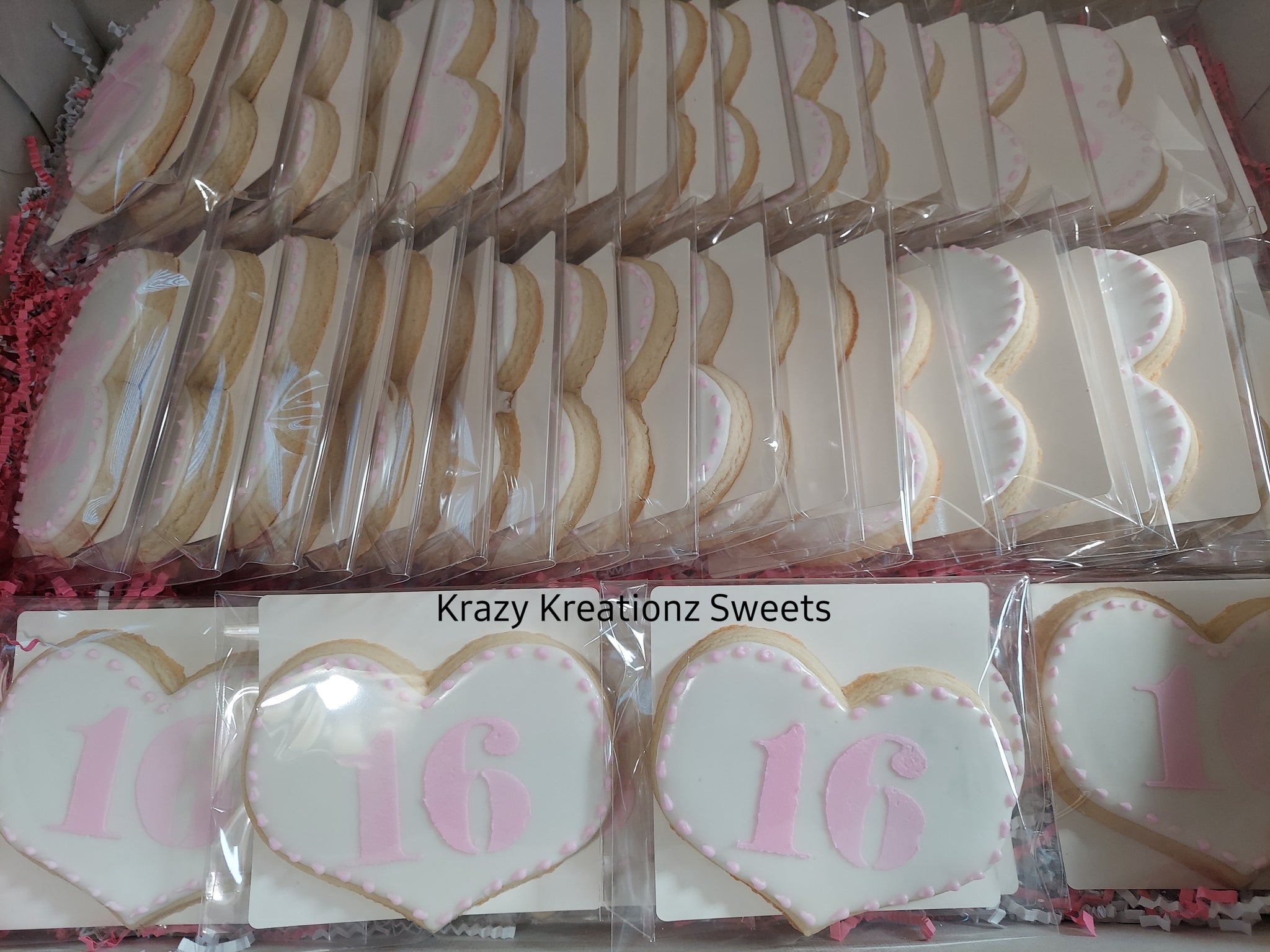 Sweet 16 Heart Cookies