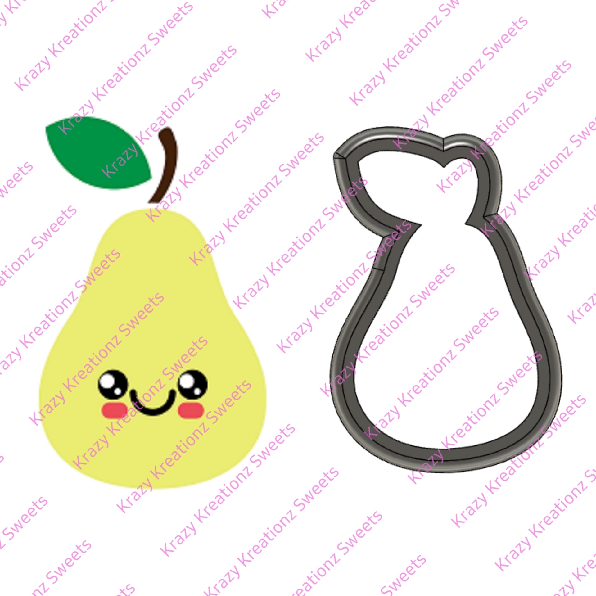 Smiley Pear Cookie Cutter