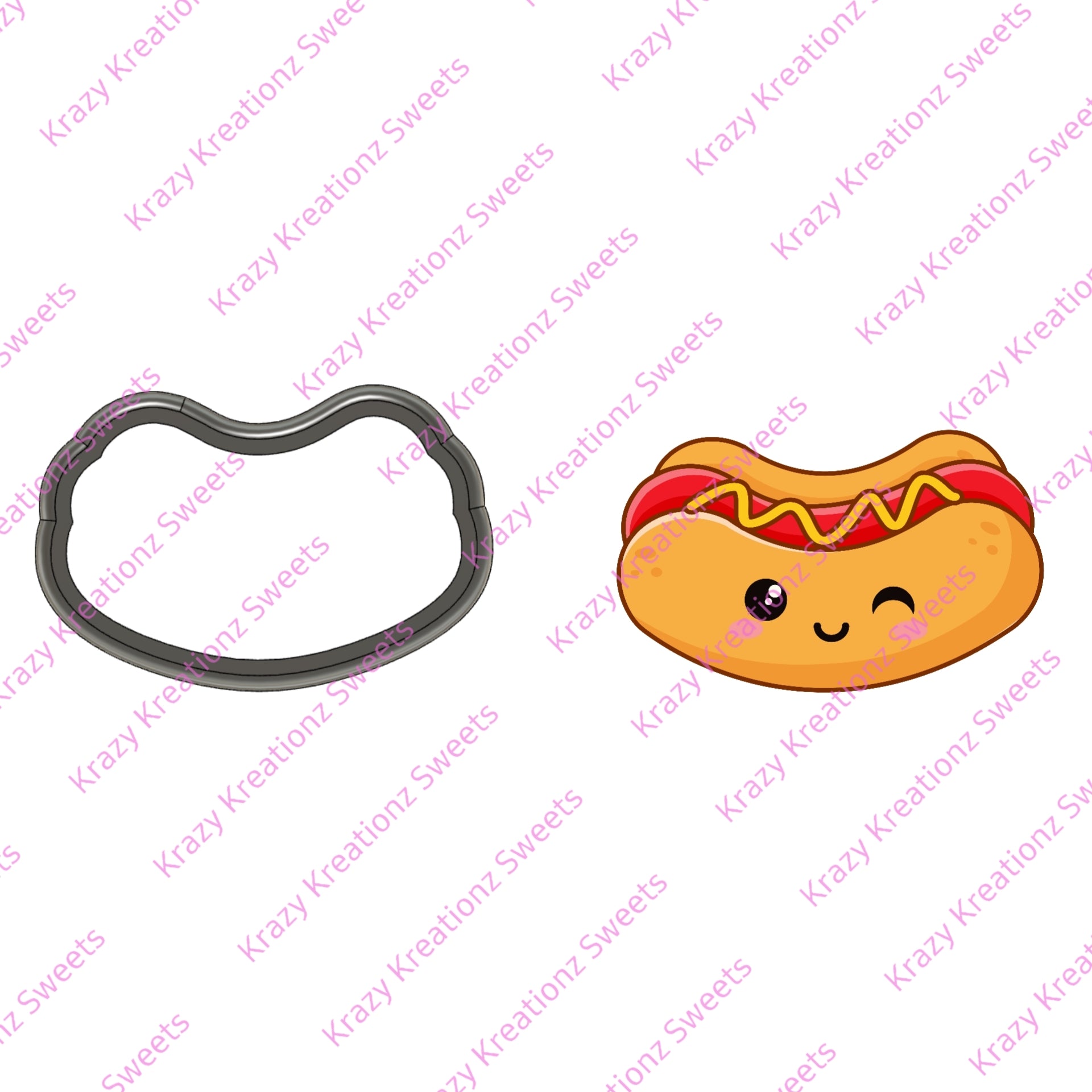 Smiley Hot dog Cookie Cutter
