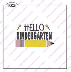 Hello Kindergarten Cookie Stencil