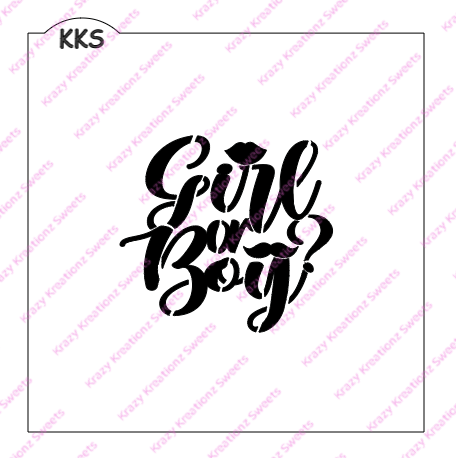 Girl or Boy Cookie Stencil