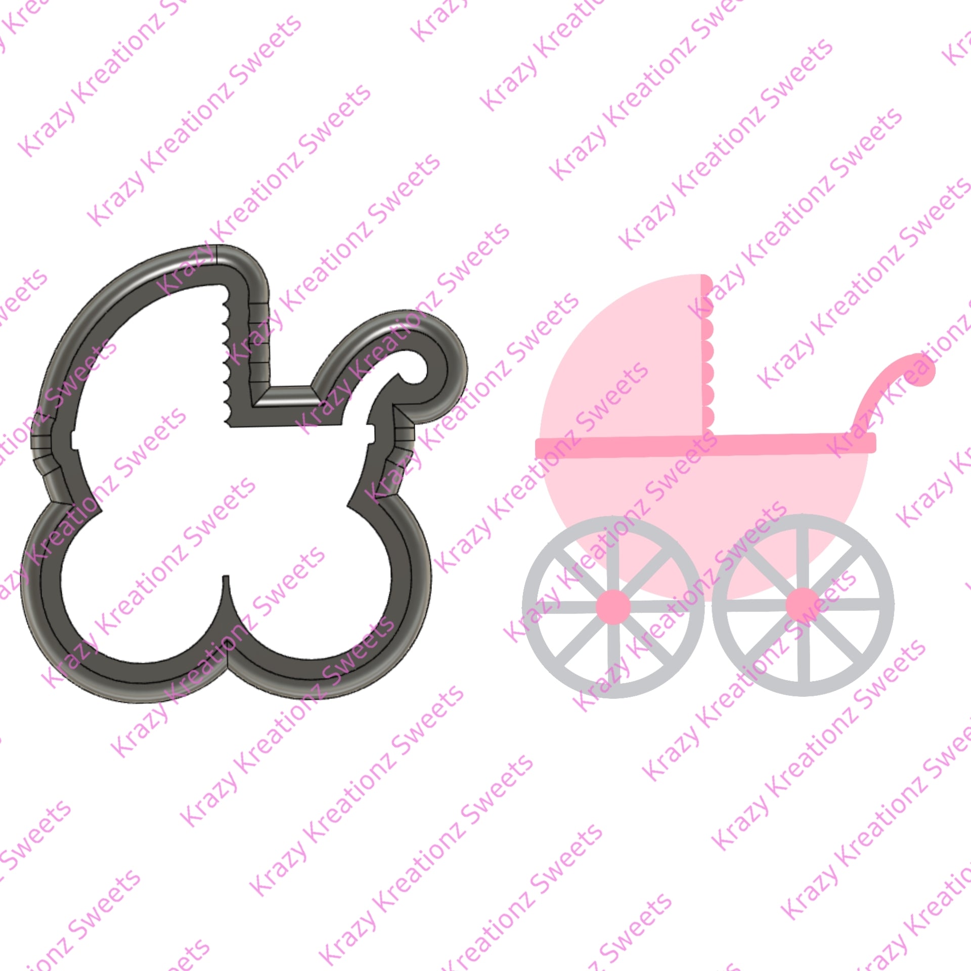 Baby Stroller Cookie Cutter