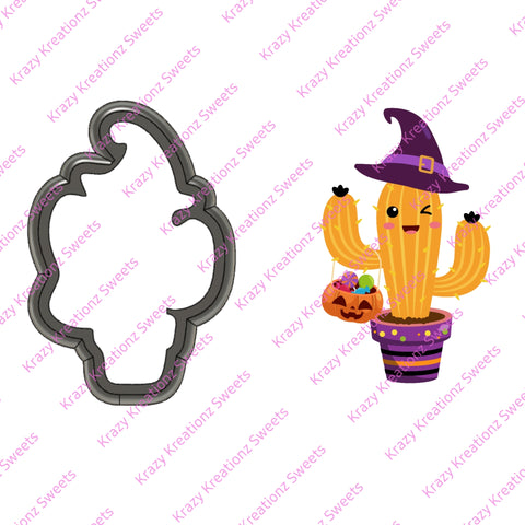 Witch Cactus Cookie Cutter