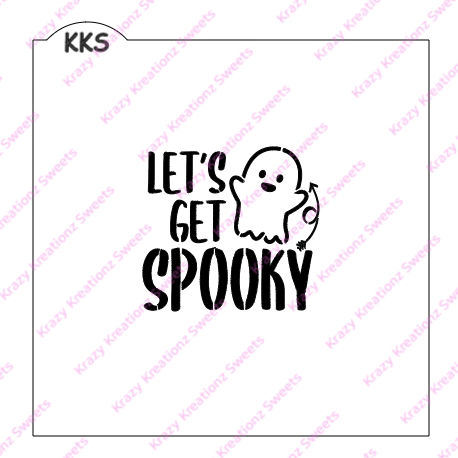 Lets Get Spooky Cookie Stencil