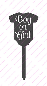 Boy or Girl Onesie Cake Topper