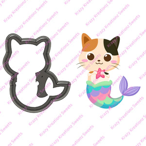 Rainbow Mer-Cat Cookie Cutter