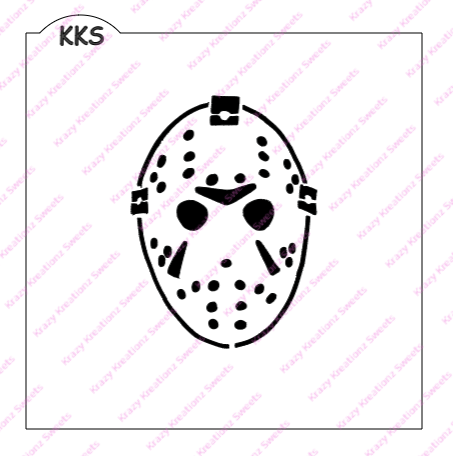 Halloween Mask Cookie Stencil