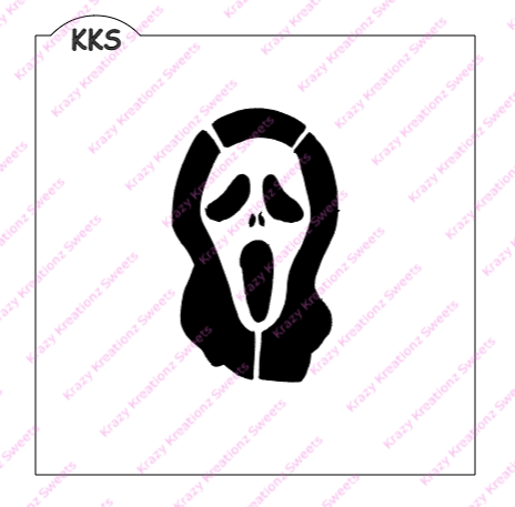 Scream Mask Cookie Stencil