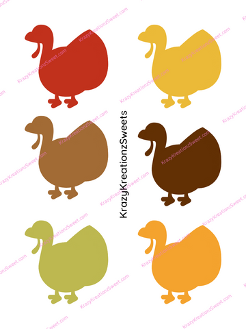 Turkey Edible Paint Palette