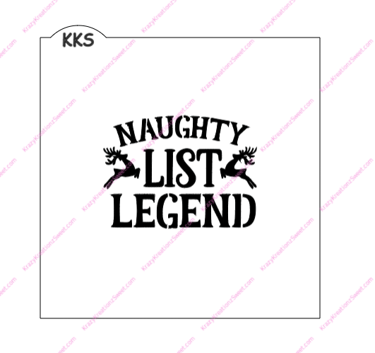 Naughty List Legend Stencil