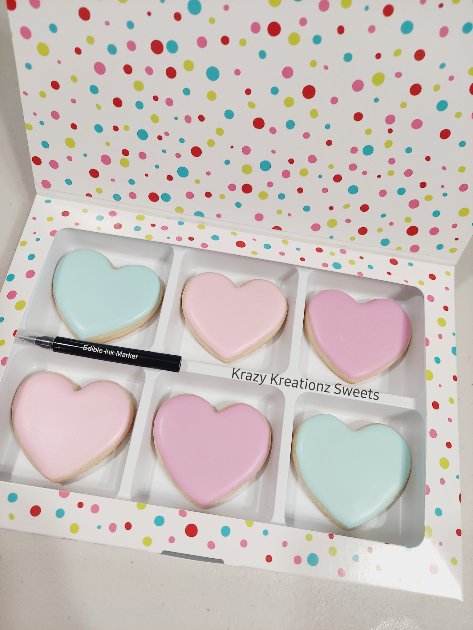 Valentine’s Day Conversation Heart Cookie Box – Paint or Draw Your Own